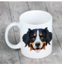 Bernese Mountain Dog, Berner Sennenhund - cup with a geometric dog image and the inscription Art-Dog