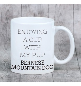 Bouvier bernois - tasse avec une photo et un motif de chien géométrique Art-Dog