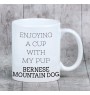 Bernese Mountain Dog, Berner Sennenhund - cup with a geometric dog image and the inscription Art-Dog