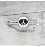 Bernese Mountain Dog, Berner Sennenhund - geometric tie clip with a picture and inscription from Art-Dog