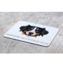 Bernese Mountain Dog, Berner Sennenhund - geometric mouse pad with a picture and text by Art-Dog