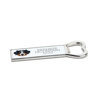 Bernese Mountain Dog, Berner Sennenhund - bottle opener with a picture and inscription for beer by Art-Dog