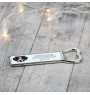 Bernese Mountain Dog, Berner Sennenhund - bottle opener with a picture and inscription for beer by Art-Dog