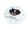 Bernese Mountain Dog, Berner Sennenhund - geometric wall clock with a picture and the brand name Art-Dog
