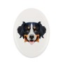 Bouvier bernois - une plaque avec une photo et un motif géométrique de la marque Art-Dog