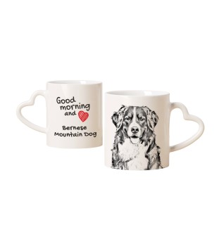 Berneński pies pasterski kubek z psem good morning serce Art-Dog