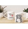 Bernese Mountain Dog, Berner Sennenhund - cup with a dog, adorable cup with a heart-shaped handle, universal gift from the Art-Dog brand