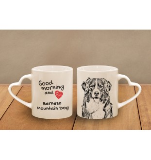 Berneński pies pasterski kubek z psem good morning serce Art-Dog