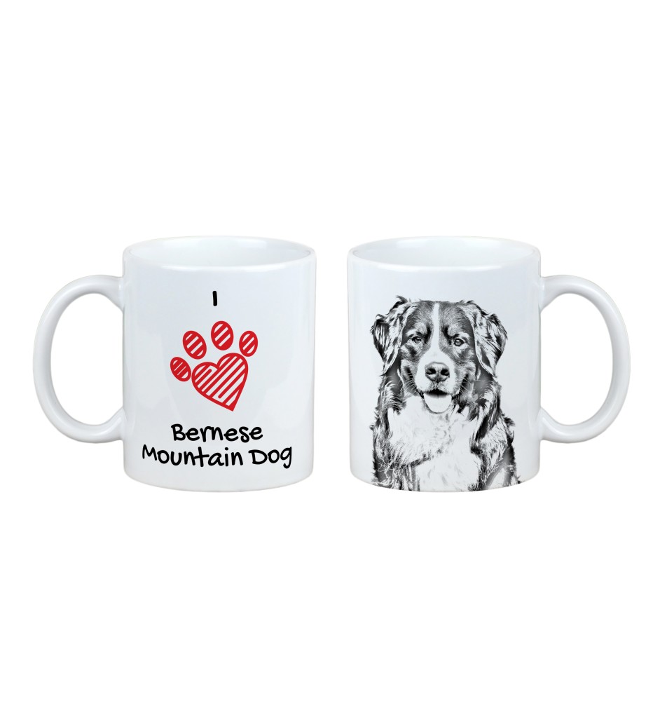 Bernese Mountain Dog, Berner Sennenhund - cup with a dog, cute cup with graphics, a gift with your photo from the Art-Dog brand