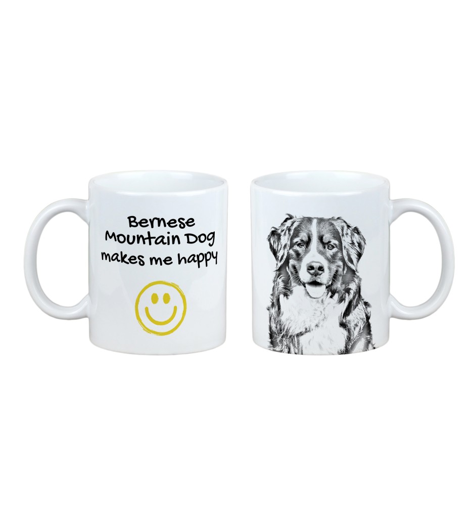 Berner Sennenhund, Dürrbächler, Bouvier bernois - Tasse mit Hund, fröhliche Tasse für Hundeliebhaber, personalisiertes Geschenk der Marke Art-Dog