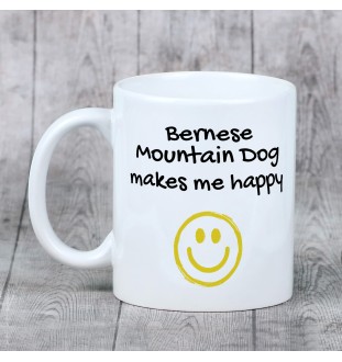 Bernese Mountain Dog, Berner Sennenhund - cup with a dog, cheerful cup for a dog lover, personalized gift from the Art-Dog brand