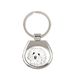 Bichon bolonais, Bolognese - porte-clés avec chien, porte-clés imprimé, breloque personnalisée de la marque Art-Dog