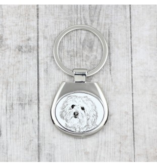 Bichon Bolognese, Bolo, Botoli, Bottolo - keychain with a dog, keychain with a print, personalized pendant from the Art-Dog brand