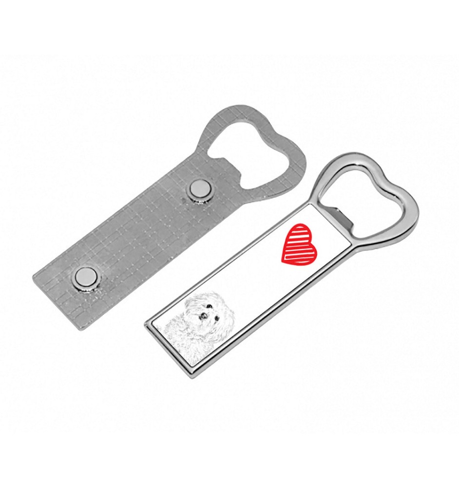 Bologneser, Bichon Bolognese - Flaschenöffner mit Hund, personalisierter Flaschenöffner für den Kühlschrank, ein einzigartiges Geschenk für Männer von der Marke Art-Dog