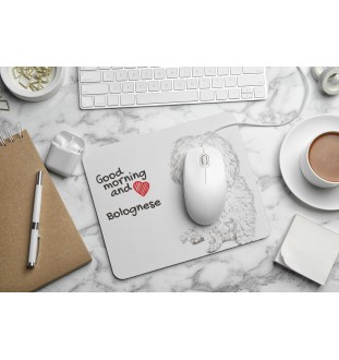 Bichon bolonais, Bolognese - tapis de souris personnalisé avec impression, tapis de souris personnalisé avec chien, accessoire unique pour employé de bureau de la marque Art-Dog