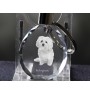 Bichon Bolognese, Bolo, Botoli, Bottolo - pendant with a photo of a dog, crystal key ring in a gift box, a unique gift by Art-Dog