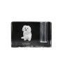 Bologneser, Bichon Bolognese - Stifthalter, Kristallorganizer mit Hundefoto, einzigartige Schreibtischdekoration der Marke Art-Dog
