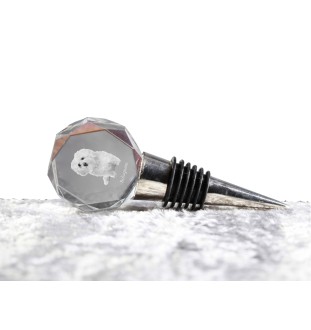 Bolończyk stopper kryształowy  do wina z psem Art-Dog