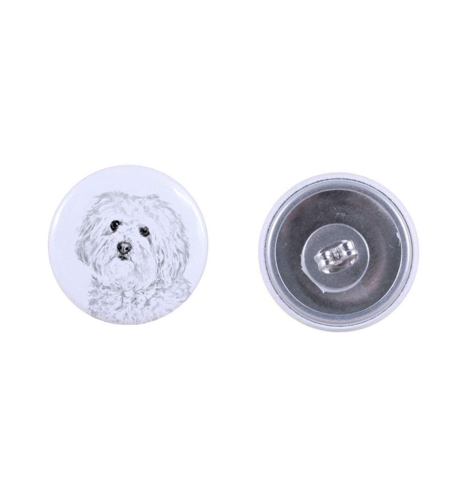 Bichon bolonais, Bolognese - boucles d'oreilles uniques avec un chien, votre animal de compagnie sur un porte-clés, marque propre Art-Dog