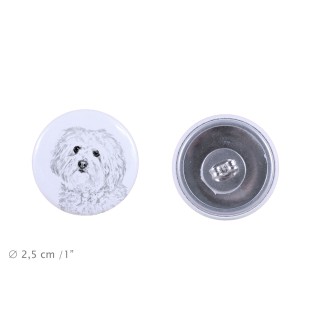 Bichon bolonais, Bolognese - boucles d'oreilles uniques avec un chien, votre animal de compagnie sur un porte-clés, marque propre Art-Dog