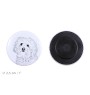 Bichon Bolognese, Bolo, Botoli, Bottolo - magnet with a dog's pupil, exceptionally light, strong magnet, handmade product by the Art-Dog brand