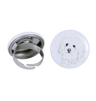 Bichon bolonais, Bolognese - bijoux pour femmes avec l'image d'un chien, produit fait à la main, possibilité d'ajouter sa propre photo, marque Art-Dog