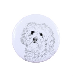 Bichon bolonais, Bolognese - badge avec votre chien, ajoutez votre propre photo, marque Art-Dog