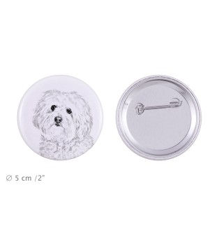 Bichon bolonais, Bolognese - badge avec votre chien, ajoutez votre propre photo, marque Art-Dog