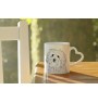 Bichon Bolognese, Bolo, Botoli, Bottolo - cup with a dog, adorable cup with a heart-shaped handle, universal gift from the Art-Dog brand