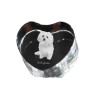 Bichon bolonais, Bolognese - une photo de chien dans un cristal, un cœur en cristal, un cadre photo exceptionnel de la marque Art-Dog