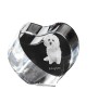 Bologneser, Bichon Bolognese - Hundebild im Kristall, Kristallherz, einzigartiger Bilderrahmen der Marke Art-Dog