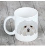 Bologneser, Bichon Bolognese - Becher mit einem Bild und dem Schriftzug geometrischer Hund Art-Dog