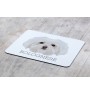 Bologneser, Bichon Bolognese - geometrisches Mauspad mit Bild und Aufschrift von Art-Dog