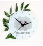 Bichon bolonais, Bolognese - horloge murale géométrique avec photo et logo de la marque Art-Dog