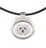 Bologneser, Bichon Bolognese - Halskette mit einem Foto und einem geometrischen Schriftzug der Marke Art-Dog