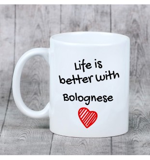 Bichon bolonais, Bolognese - tasse avec chien, tasse avec photo, cadeau personnalisé de la marque Art-Dog