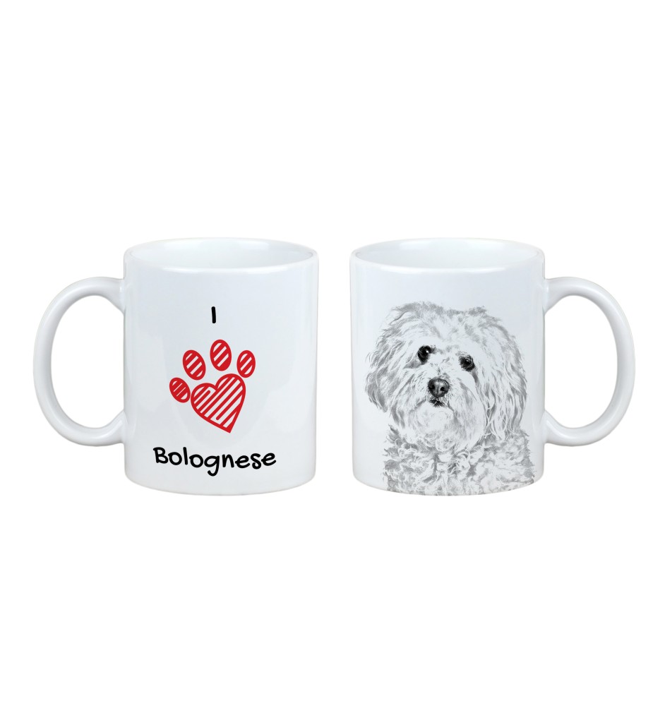 Bologneser, Bichon Bolognese - Tasse mit Hund, entzückende Tasse mit Grafik, Geschenk mit Ihrem Foto von der Marke Art-Dog