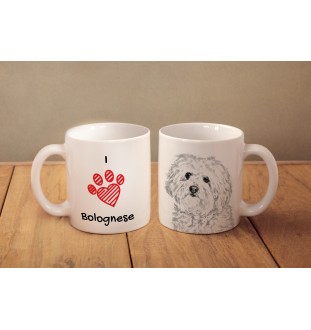 Bologneser, Bichon Bolognese - Tasse mit Hund, entzückende Tasse mit Grafik, Geschenk mit Ihrem Foto von der Marke Art-Dog