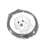 Bichon bolonais, Bolognese - miroir de poche avec chien, miroir personnalisé pour sac à main, miroir compact avec impression de la marque Art-Dog