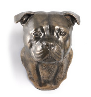 Terrier anglais de Staffordshire - Statue de chien, buste suspendu, décoration unique pour les amoureux des chiens par la marque Art-Dog