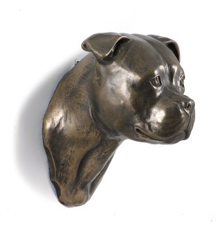 Englischer Staffordshire-Terrier - Hundestatue, hängende Büste, einzigartige Dekoration für Hundeliebhaber der Marke Art-Dog