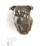 English Staffordshire Terrier - Dog statue, hanging bust, unique decoration for dog lover by Art-Dog brand