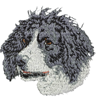 Munsterlander - écusson en forme de chien, patch brodé, décoration unique pour sac à dos de la marque Art-Dog