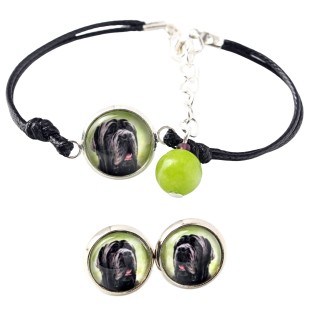 Neapolitan Mastiff, Mastino Napoletano - a set of jewelry with your photo, a woman's ornament, handmade item, a product made with passion for creating the Art-Dog brand.