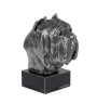 Mastino Napoletano, Neapolitanischer Mastiff - Figur auf Marmor, mit Silbermetall überzogen, handgefertigt, Marke Art-Dog