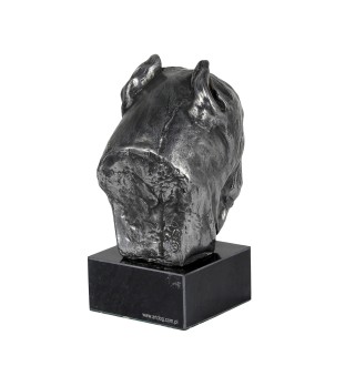 Mastino Napoletano, Neapolitanischer Mastiff - Figur auf Marmor, mit Silbermetall überzogen, handgefertigt, Marke Art-Dog