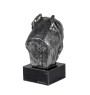 Neapolitan Mastiff, Mastino Napoletano - figurine on marble, covered with silver metal, handmade, brand Art-Dog