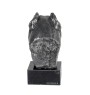 Neapolitan Mastiff, Mastino Napoletano - figurine on marble, covered with silver metal, handmade, brand Art-Dog