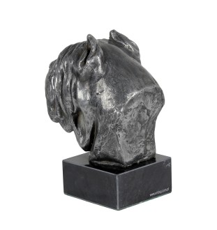 Mastino Napoletano, Neapolitanischer Mastiff - Figur auf Marmor, mit Silbermetall überzogen, handgefertigt, Marke Art-Dog