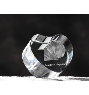 Mastif neapolitański serce kryształowe z psem Art-Dog